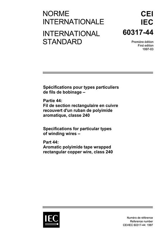 Cover IEC 60317-44:1997